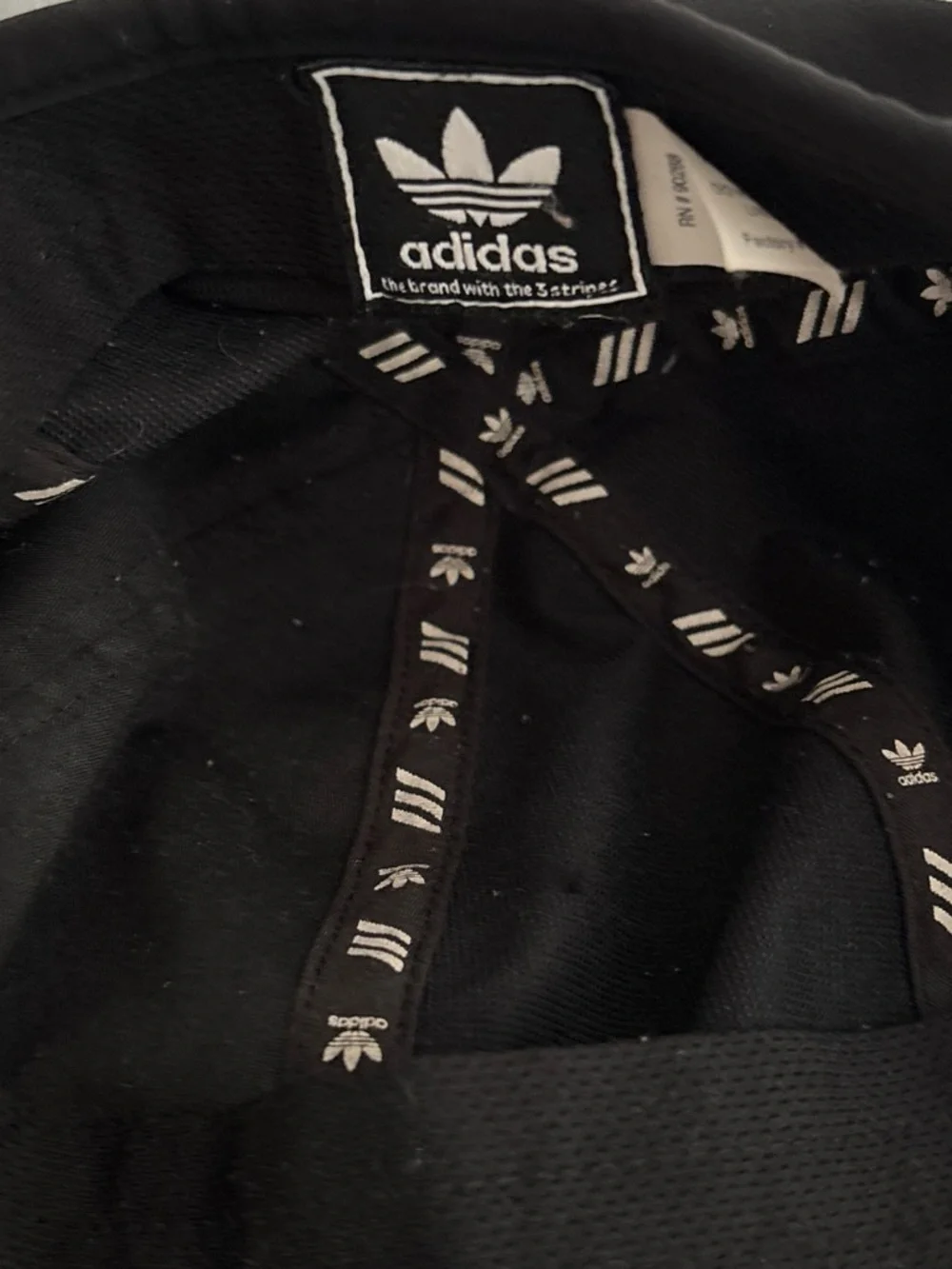 adidas Black and White Trefoil Cap